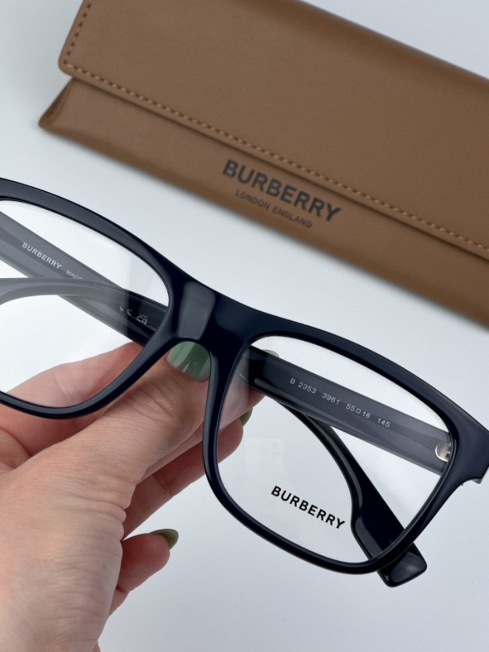 BURBERRY BE2353 3961 BLUE SQUARE EYEGLASSES